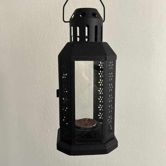 NEW/Unused Black Tea light Lantern for indoor or outdoor 9โ IKEA - Picture 3 of 4